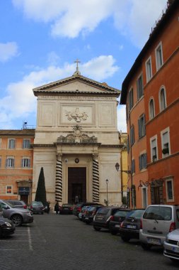 Roma, İtalya - 30 Aralık 2018: San Salvatore Lauro kilisede görünümünü.