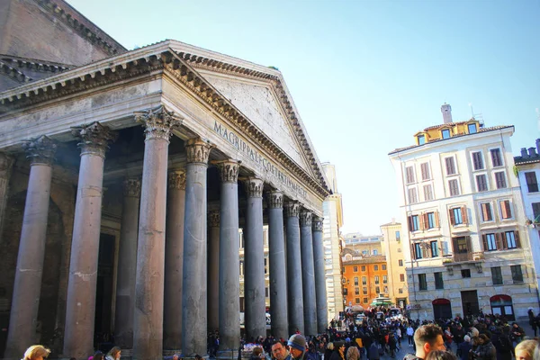 이탈리아 2018 로마에서 하나님의 Panteon은 세기에 지어진 문화의 유명한 기념물 — 스톡 사진