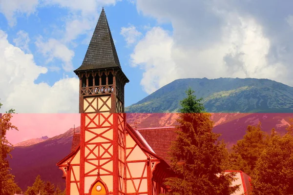 Kirche der Heiligen Jungfrau Maria in Stary Smokovec. Slowakei — Stockfoto