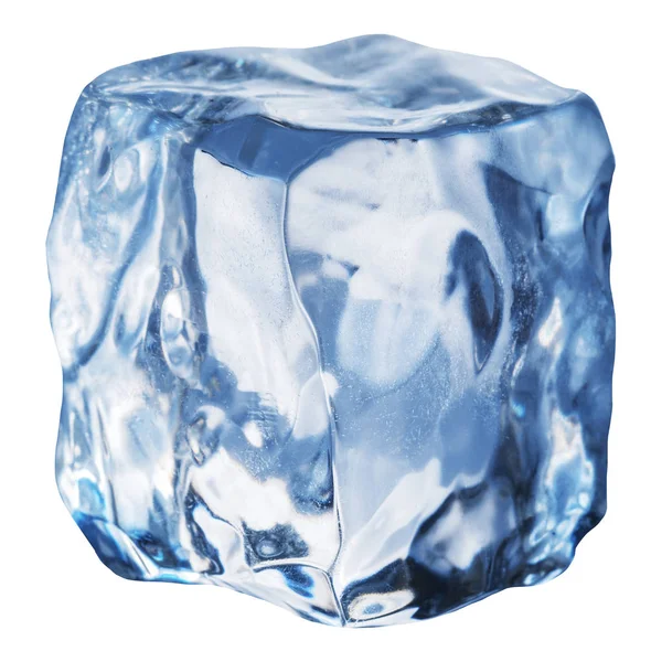 Cubo Hielo Macro Disparó Archivo Contiene Ruta Recorte — Foto de Stock