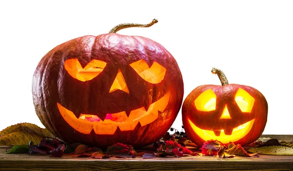 Grinning pumpkin latern or jack-o\'-lantern is one of the symbols of Halloween. Halloween attribute.