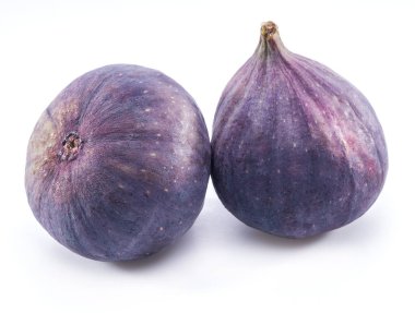 Two ripe fig fruits on the white background. clipart