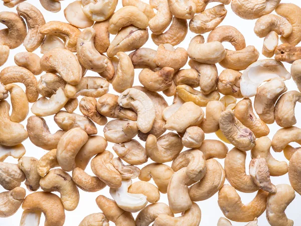 Cashew Indiase Moer Witte Achtergrond — Stockfoto