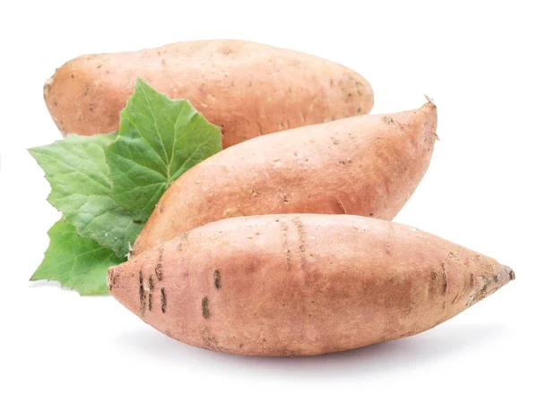 Sötpotatis Isolerad Vit Bakgrund — Stockfoto