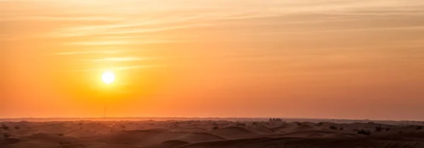 Zachód Słońca Pustyni Tle Natura — Zdjęcie stockowe