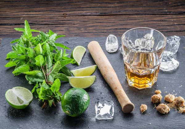 Mojito Cocktail Ingrediënten Organische Drankje — Stockfoto