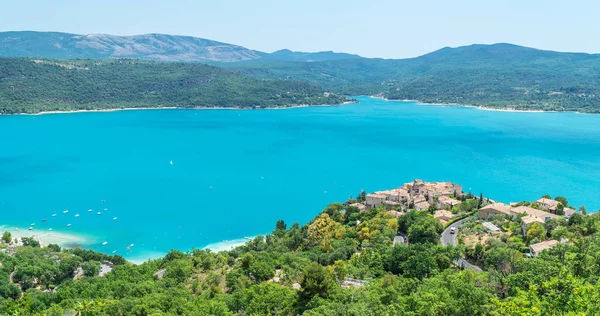 Opmerkelijke Uitzicht Het Meer Van Sainte Croix Verdon Frankrijk 2017 — Stockfoto