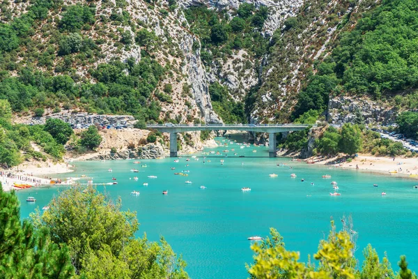 Viajando Canoas Largo Del Río Verdon Francia 2017 — Foto de Stock