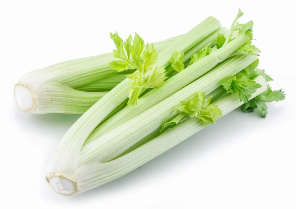 Čerstvé Zelené Řapíky Celeru Izolované Bílém Pozadí — Stock fotografie