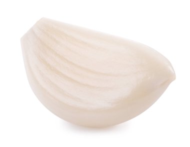 Diş soyulmuş sarımsak. Dosyada, kırpma yolu. 