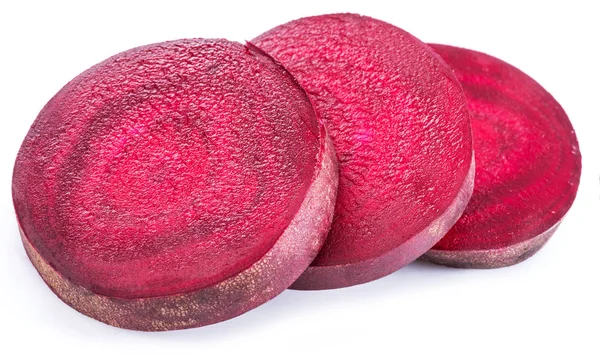 Red Beet Beetroot Slices White Background — Stock Photo, Image