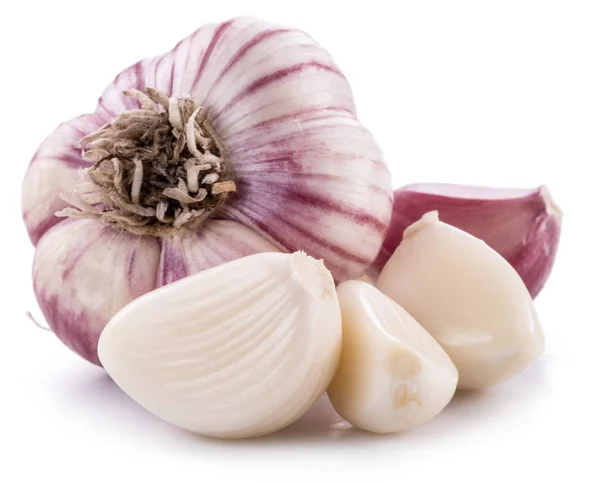 Garlic Bulb Garlic Cloves Isolated White Background — Stock Photo, Image
