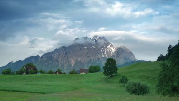 Village Horn Mount Pilatus Швейцария Мая 2018 Года Вид Гору — стоковое видео