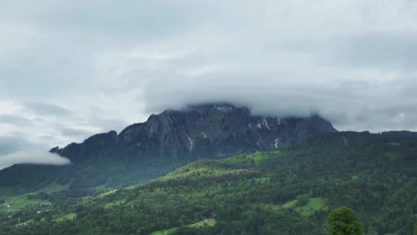 Χωριό Κέρατο Mount Pilatus Ελβετία Μαΐου 2018 Άποψη Του Βουνού — Αρχείο Βίντεο