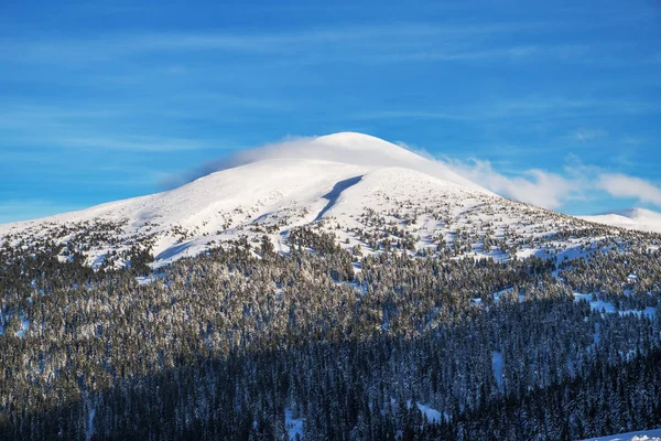 Mount Goverla Ukraine Beautiful Winter Landscape Mountains Tops Mountains Covered — Stock Photo, Image
