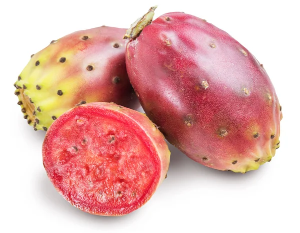 Prickly Pears Opuntia Fruits White Background File Contains Clipping Path — Stock Photo, Image