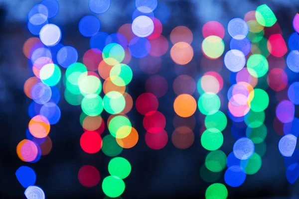 Luces Navidad Borrosas Brillantes Fondo Navidad Año Nuevo — Foto de Stock