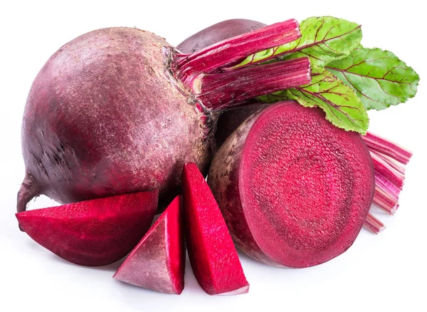 Red Beet Beetroot Slices White Background — Stock Photo, Image