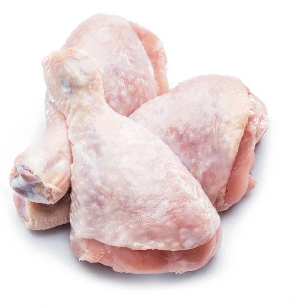 Raw Chicken Legs Isolated White Background — Stock Photo, Image