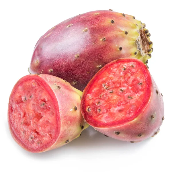 Opuntia meyve ya da inciri meyve beyaz arka plan üzerinde. Yakın çekim.