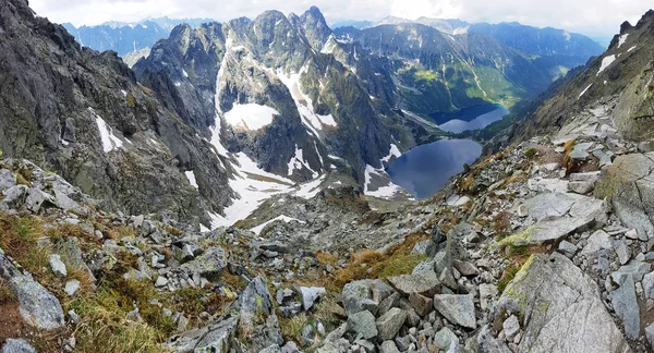 Morskie Oko High Tatras Polônia Maio 2018 Bela Paisagem Cumes — Fotografia de Stock