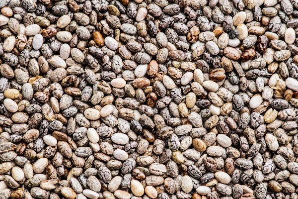 Heap de sementes de Chia. Fundo alimentar . — Fotografia de Stock