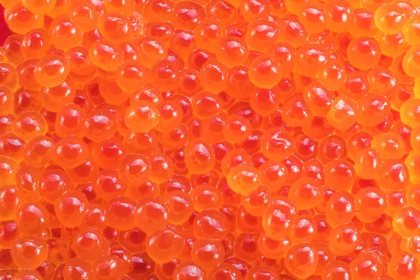 Rode kaviaar close-up. Voedsel achtergrond. — Stockfoto