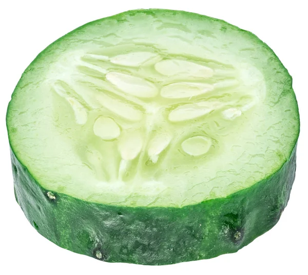 Cucumber slices on the white background. Clipping path. — Stock Photo, Image