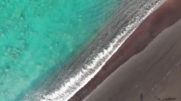 Pemandangan Atas Laut Pasir Hitam Pulau Tenerife Spanyol Mei 2019 — Stok Video