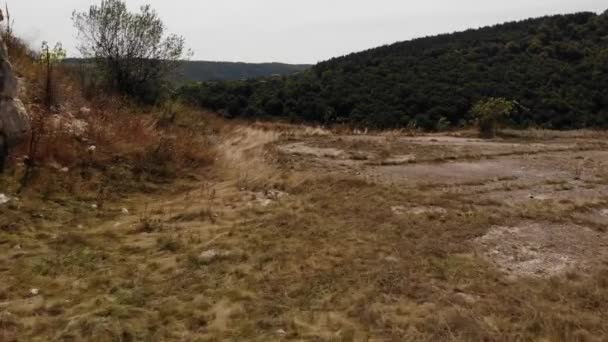 Voando Sobre Bela Paisagem Ucraniana Kytaihorodske Vidslonennya Pântano Cânion — Vídeo de Stock