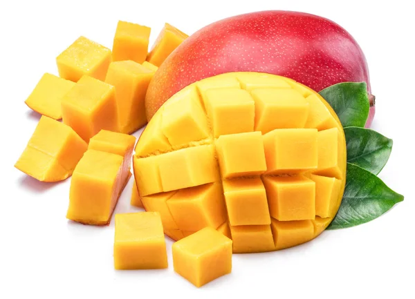 Mango küplü mango meyvesi. Beyaz bir arkaplanda izole edilmiş. — Stok fotoğraf