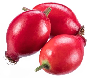 Rose-kalça veya beyaz bir arka plan üzerinde izole yabani gül çilek.