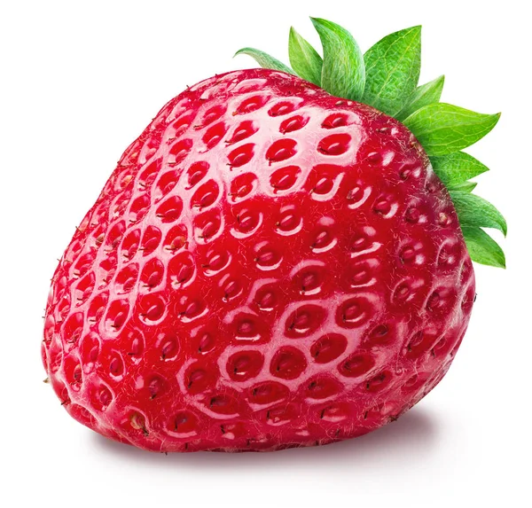 Φράουλα απομονωμένη σε λευκό φόντο. — Φωτογραφία Αρχείου