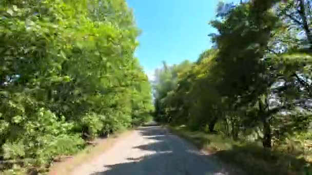 Kecepatan Tinggi Mengikuti Jalan Dengan Cepat Sepanjang Pedesaan Waktu Putaran — Stok Video