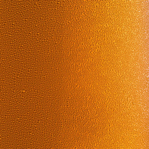 Copo Refrigerado Cerveja Close Pequenas Gotas Água Superfície Vidro Frio — Fotografia de Stock