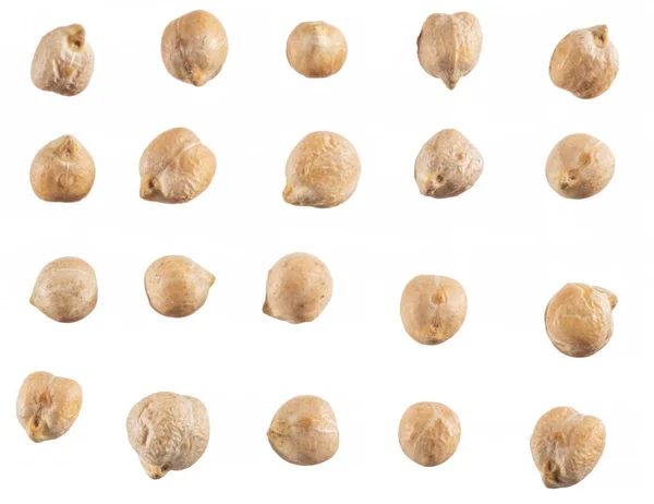 Large Chickpea Garbanzo Beans Isolated White Background — Stock Photo, Image