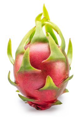 Ejderha meyvesi beyaz arka planda izole. Dosya kırpma yolu içeriyor.