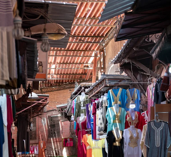 Bazaar Αγορά Στο Μαρακές Μαρόκο Στο Δρόμο — Φωτογραφία Αρχείου