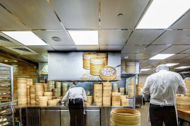 Bambu buharlı Asya restoranı.