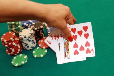 Casino, kumar, poker, insanlar ve eğlence kavramı