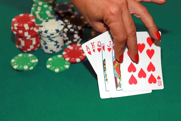 Casino Gambling Poker People Entertainment Concept — Stock Photo, Image