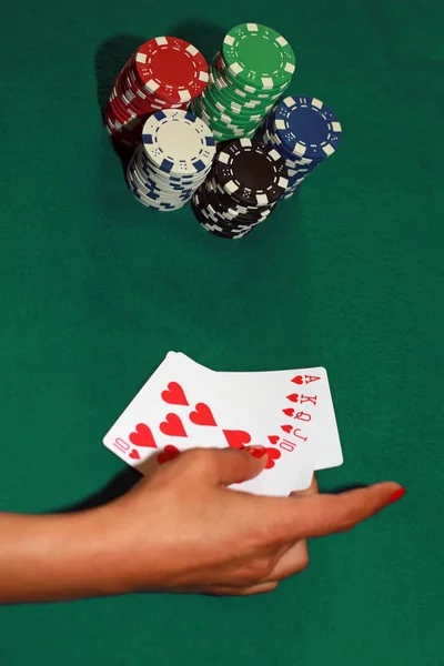 Casino Kumar Poker Insanlar Eğlence Kavramı — Stok fotoğraf