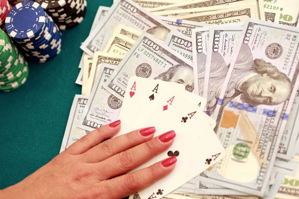 Casino Gokken Poker Mensen Entertainment Concept — Stockfoto