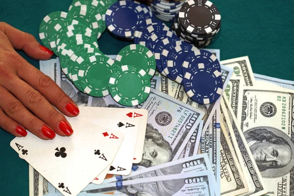Casino Gokken Poker Mensen Entertainment Concept — Stockfoto