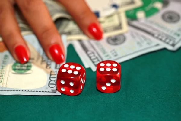 Casino Gokken Dobbelstenen Craps Entertainment Concept — Stockfoto