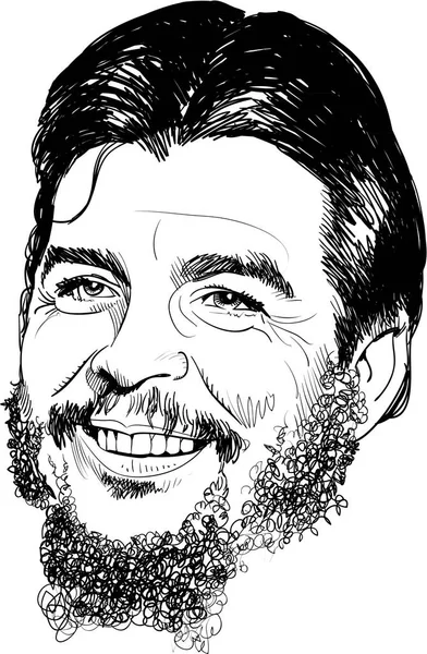 Ernesto Che Guevara Var Argentinsk Marxistisk Revolutionär Läkare Författare Gerillaledare — Stock vektor