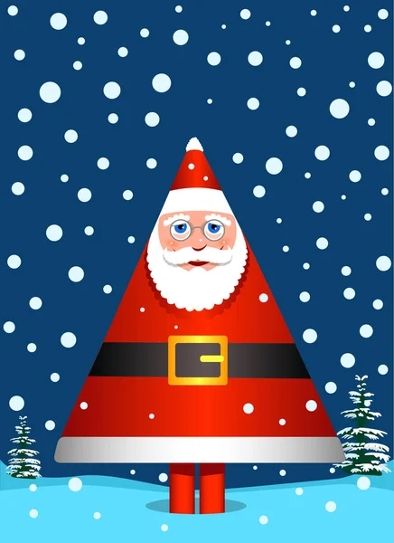 Père Noël Comme Pin — Image vectorielle