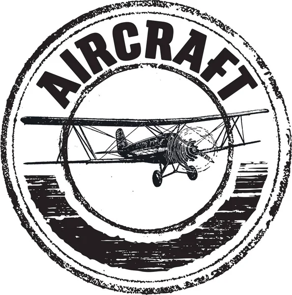 Sello Avión Diseño Etiqueta — Archivo Imágenes Vectoriales