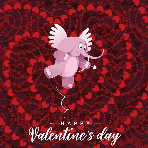 Saludos Amor Cupido Para Día San Valentín — Archivo Imágenes Vectoriales