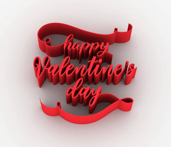 Feliz Día San Valentín Representación Texto —  Fotos de Stock